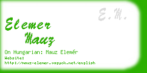 elemer mauz business card